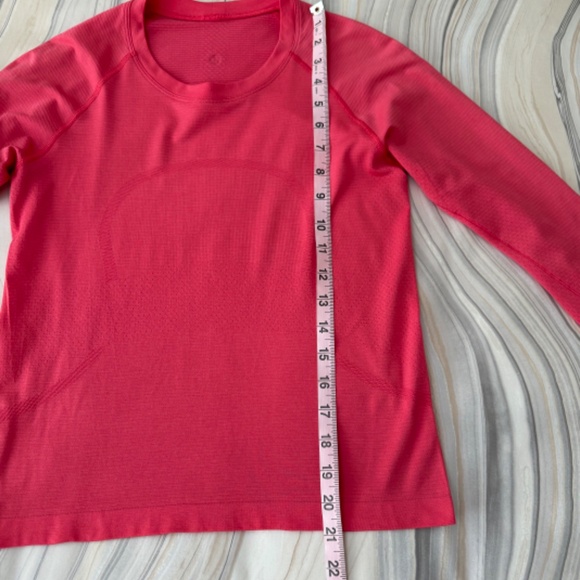 Lululemon Swiftly Tech Long-Sleeve Shirt 2.0 *Race Length Coral Pink Size 6 $78 - Picture 14 of 15